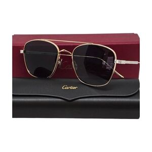 Cartier Gold Sunglasses with GREEN  Lenses (Z24)